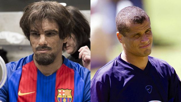 Rivaldo quedó irreconocible, tras su transformación. (Barcelona/AFP)