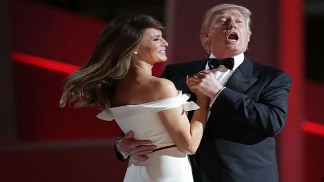 Donald Trump ofreció su primer baile presidencial al compás de Frank Sinatra. (Getty Images)