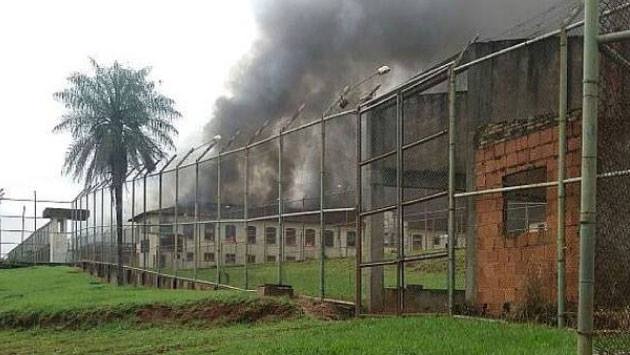 Motín en el Instituto Penal Agrícola en la ciudad de Bauru. (Foto: Policía)