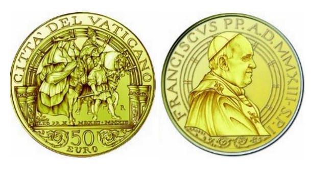  Las monedas del Vaticano, que circulan en toda la zona euro, suelen ser apreciadas por los coleccionistas 