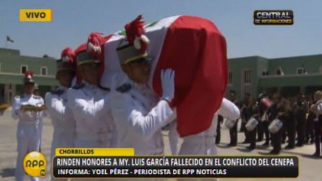 Héroe del Cenepa, Luis García Rojas, viene siendo homenajeado en la Escuela Militar de Chorrillos. (Captura)
