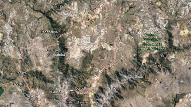 Dos mineros muertos y uno herido tras derrumbe en mina Inmaculada en Ayacucho. (GoogleMaps)