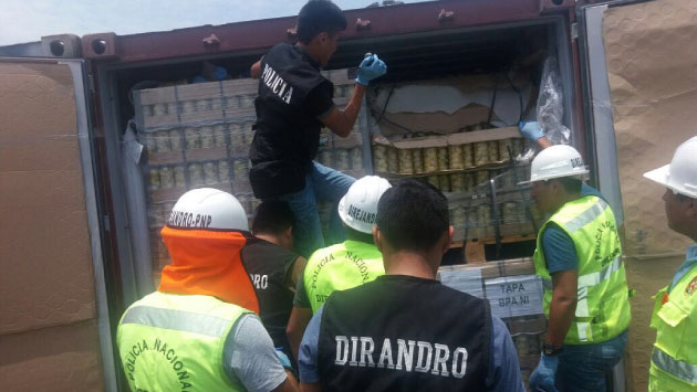 Incautan más de 300 kilogramos de cocaína en terminal portuario del Callao. (Difusión)