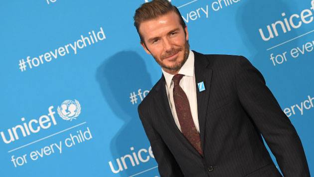 La cara oculta de David Beckham con Unicef (Foto: AFP)