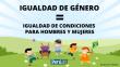 71% de peruanos aprueba la 'igualdad de género' en las escuelas 