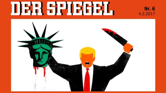 Donald Trump decapita a la estatua de la libertad en portada de revista alemana. (Der Spiegel)