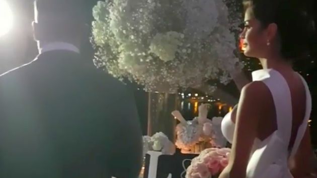 Laura Spoya se casó este último jueves con el empresario mexicano Brian Rullan. (Captura de video)