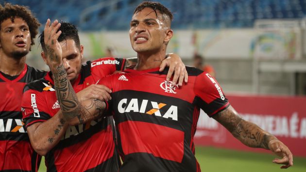 Paolo Guerrero volvió a marcar con el Flamengo tras magistral asistencia de Miguel Trauco. (USI) 