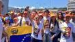 Venezolanos realizan manifestación para exigir la libertad de Leopoldo López 