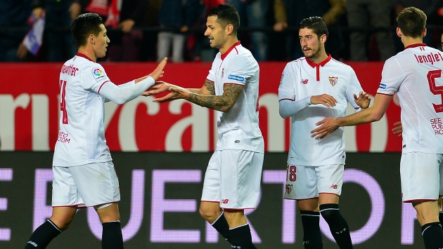 Sevilla venció 2-1 al Leicester por los octavos de final de la Champions League. (Foto: AFP)