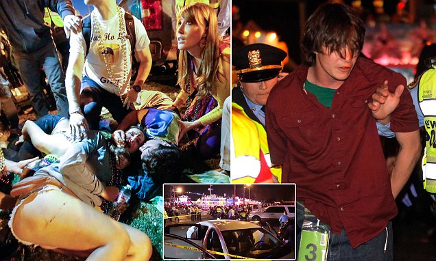 Unas 28 personas fueron heridas luego de que un hombre atropelló a una multitud en carnaval de Mardi Gras (Twitter).