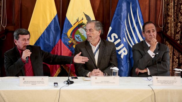 Negociaciones. ELN y el gobierno de Colombia negocian por la paz en Quito desde inicios de febrero. (EFE)