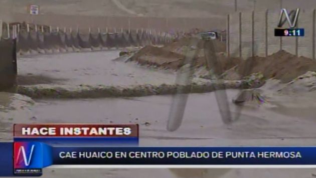 Punta Hermosa: Huaico cayó en centro poblado Pampa Pacta. (Canal N)