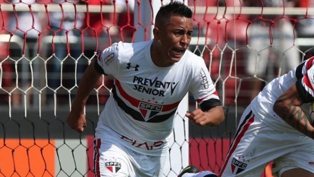 Christian Cueva marcó un gol con Sao Paulo y celebró bailando de samba. (USI)