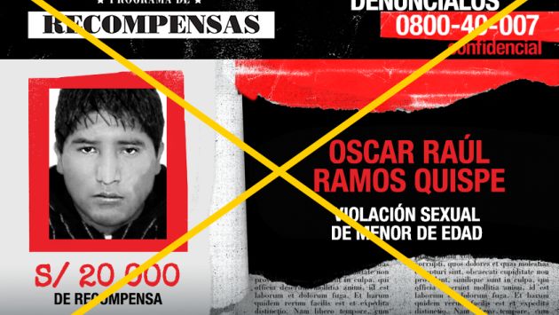 Oscar Raúl Ramos Quispe será internado en un centro de reclusión de Huancayo. (Mininter)
