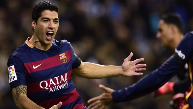 Luis Suárez marcó el  1-0 para el Barcelona. (AFP)
