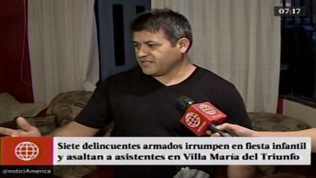 Villa María del Triunfo: Delincuentes armados irrumpieron en fiesta infantil y asaltaron a invitados. (Captura)