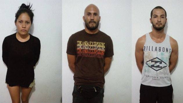 Presuntos traficantes de droga fueron detenidos el martes por la Policía Nacional.