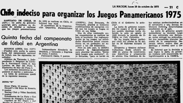 Juegos Panamericanos 2019: ¿Por qué Chile renunció a ser sede en 1975 y 1987? (La Nación|Museo de la Memoria)
