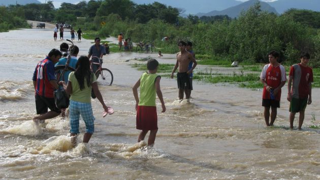 Los ríos Chira, Piura, y Cañete incrementaron su caudal, tras intensas lluvias. (Perú21)