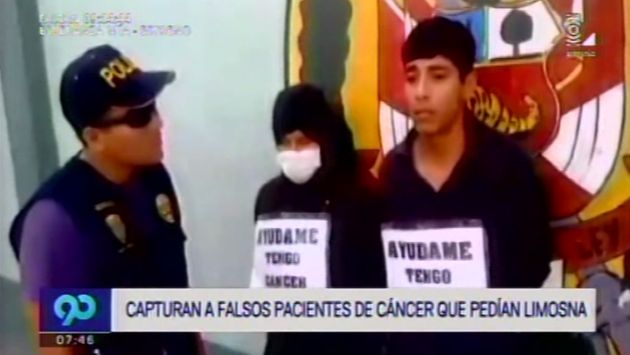 Lucían un cartel en el pecho que señalaba: "Ayúdame tengo cáncer". (Latina)