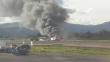 Avión se incendia en Jauja y se salvan los 141 pasajeros que iban a bordo [Video]
