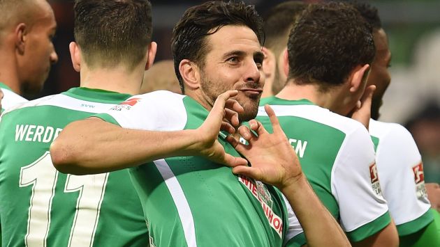Claudio Pizarro y su historia con el Werder Bremen. (EFE)