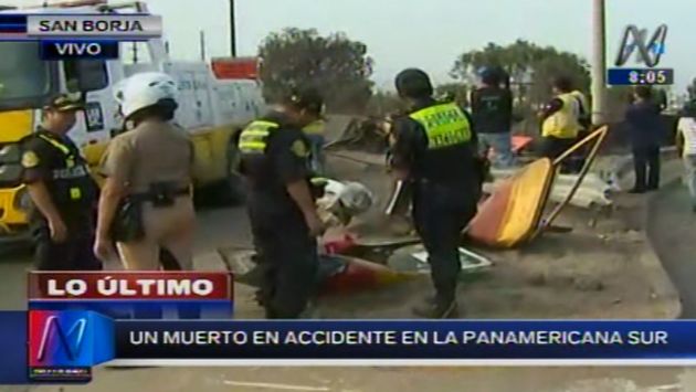 Un muerto dejó accidente vehicular en la Panamericana Sur.