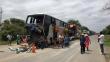 Lambayeque: Choque de buses en la Panamericana Norte deja dos muertos