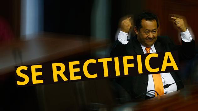 Bienvenida la rectificación: Legislador de Fuerza Popular lamenta no haberse explicado bien.