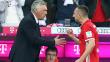 El beso de Carlo Ancelotti que calmó la furia de Franck Ribery [VIDEO]