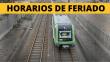 Conozca la frecuencia de salida del Metro de Lima por Semana Santa
