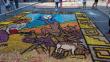 Semana Santa: Retratan a Evangelina Chamorro en concurso de alfombras florales [Fotos]