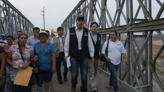 Vizcarra aclaró que los puentes serán reconstruidos para que soporten incremento de caudal. (Perú21)