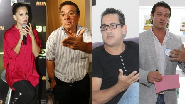 Mónica Sánchez, Sergio Galliani, Efrían Aguilar, Orlando Fundichely y Erick Elera niegan haber hecho bullying a Karina Calmet. (Perú21/USI)