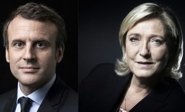 Emmanuel Macron y Marine Le Pen lideran los primeros resultados a boca de urna en las elecciones en Francia (AFP).