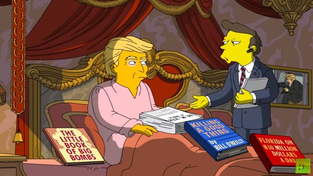 Los Simpson parodian los 100 días de gobierno de Donald Trump (Captura)