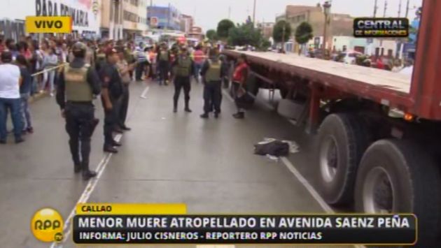 Callao: Menor de tres años muere atropellado en avenida Sáenz Peña (Captura)