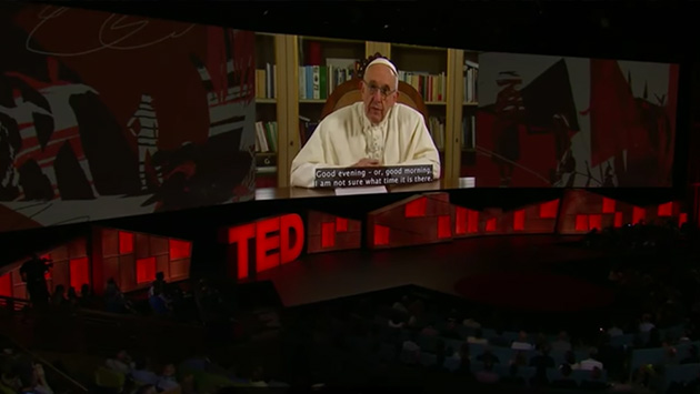 Papa Francisco sorprende al líderes científicos y tecnológicos con una charla TED (Captura)