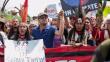 Leonardo DiCaprio marcha junto a indígenas en contra del cambio climático y de  Donald Trump [VIDEO]