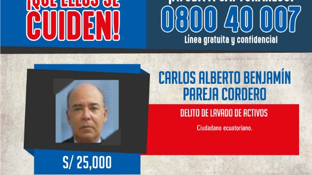 Policía Nacional captura a funcionario ecuatoriano acusado de corrupción. (Mininter)