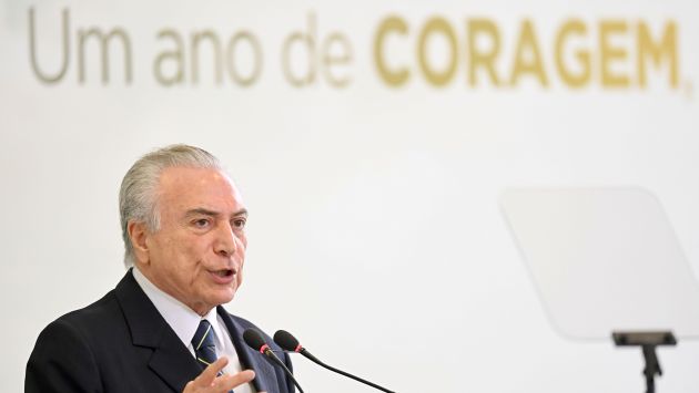 Se cumple un año desde que Michel Temer asumió la presidencia de Brasil tras la suspensión de Dilma Rousseff (AFP).