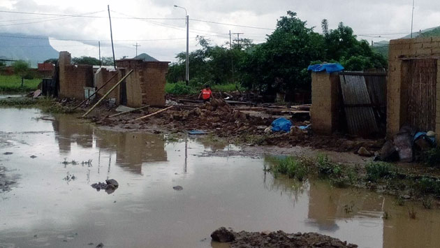 Daños. Lluvias causadas por El Niño costero afectaron viviendas en la región Lambayeque. (Perú21)