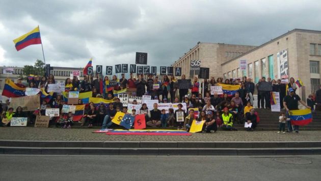 Protestantes marchan en Bruselas por Venezuela (El Nacional).