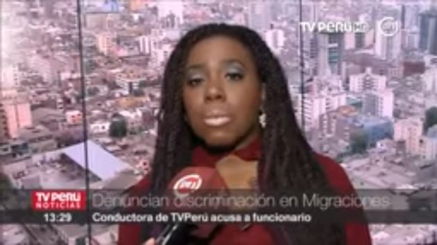 Periodista afrodescendiente denunció discriminación racial por parte de Migraciones. (YouTube/TVPerú)