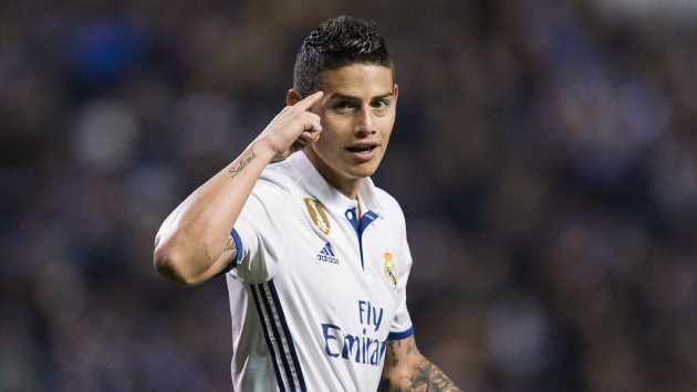 James se "despidió" en el Santiago Bernbéu el domingo pasado. (AFP)