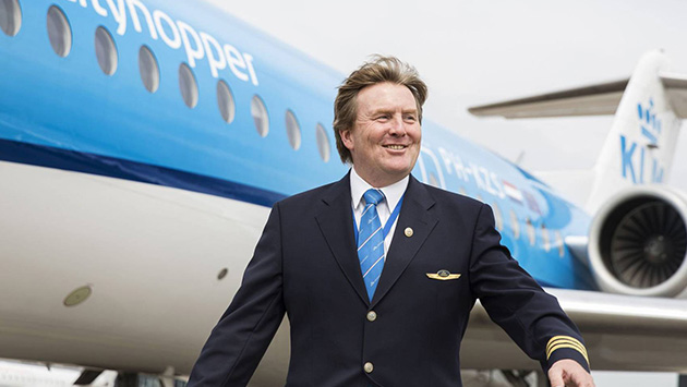 Guillermo de Holanda: El rey que pilota aviones comerciales desde hace 21 años en secreto. (AFP)