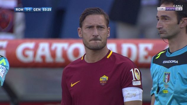 Francesco Totti ingresó a los 52 minutos. 
