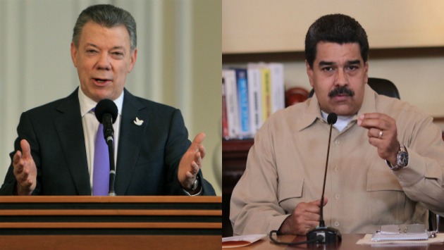 Maduro le reclamó a Santos por opinar sobre Venezuela (Composición)