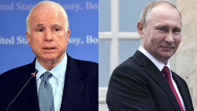 "Vladimir Putin es más peligroso que el Estado Islámico", dijo John McCain. (AFP/AP)